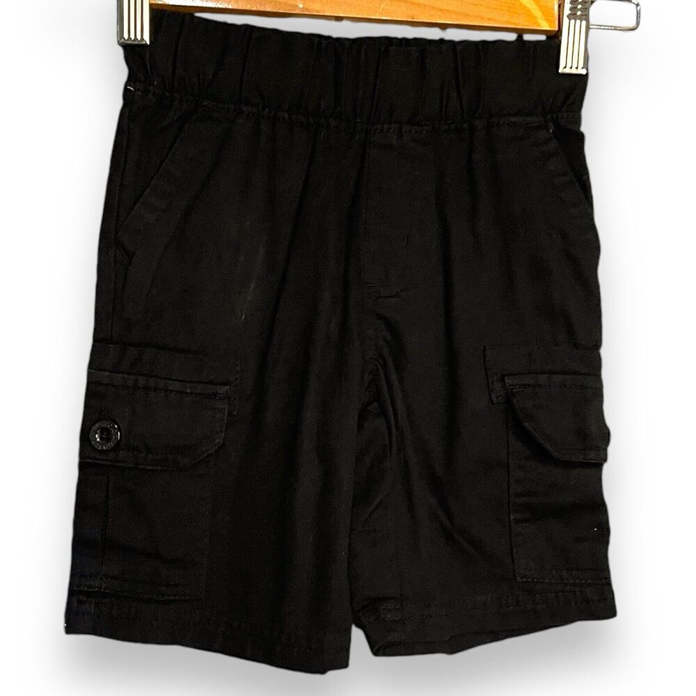 Beverly Hills Polo Club Cargo Shorts Boys Small Black Pockets Academia Preppy